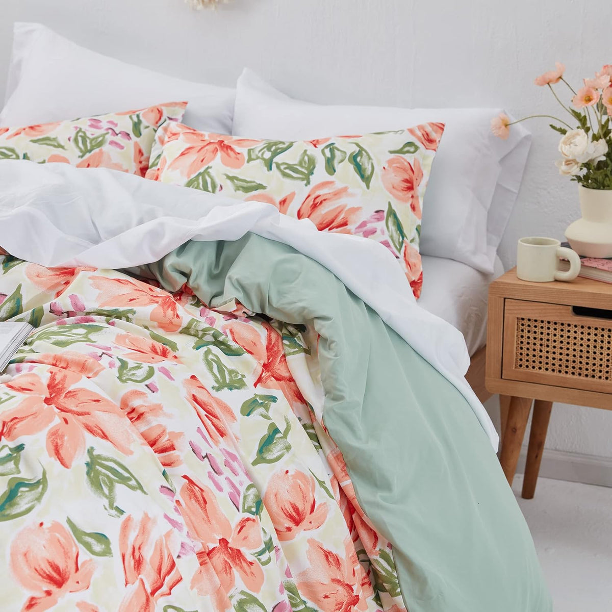 Funda Nórdica Tamaño Twin/Twin XL - Juego de Ropa de Cama Suave con Doble Cepillado para Niños y Adultos, Cierre de Cremallera, 2 Piezas, Incluye 1 Funda Nórdica (68"x90") y 1 Funda de Almohada, NO